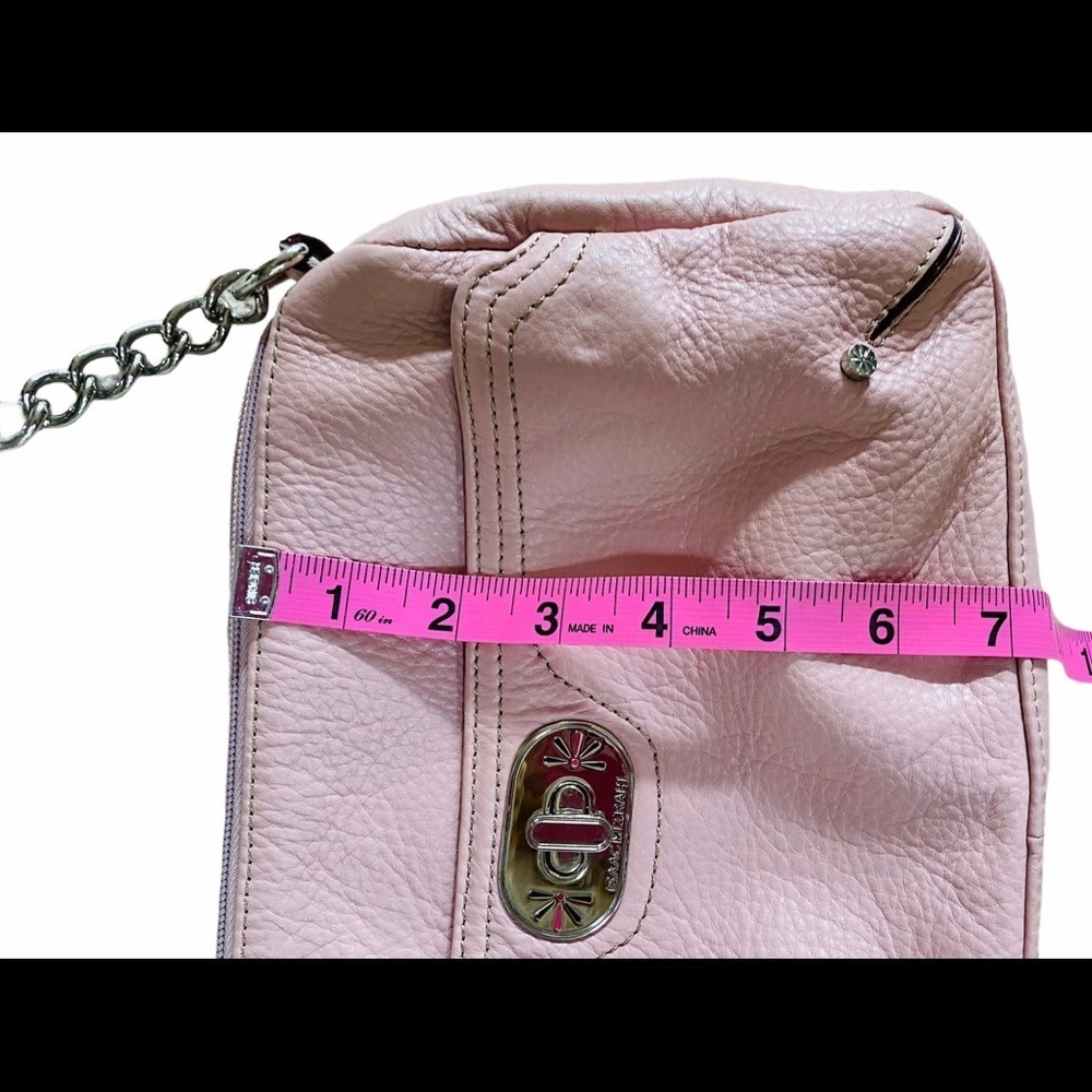 Blush Pink Leather Isaac Mizrahi Shoulder Bag EUC - Picture 7 of 7